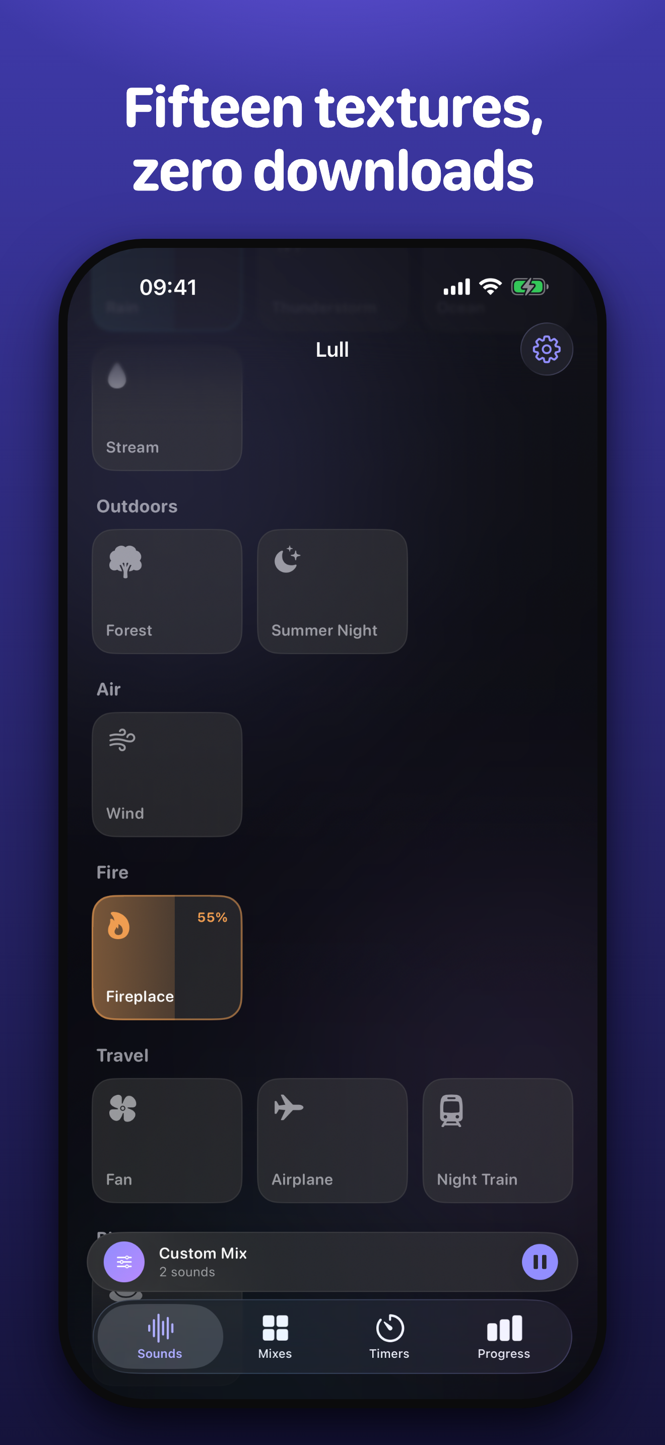 Lull sound tiles grid